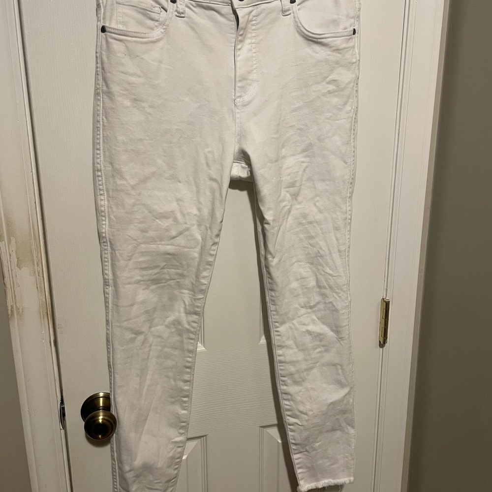 Kut from the Kloth White Ankle Cropped Jeans
